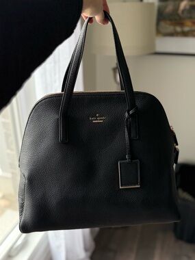 Kate Spade New York Black Leather “Margot” Satchel